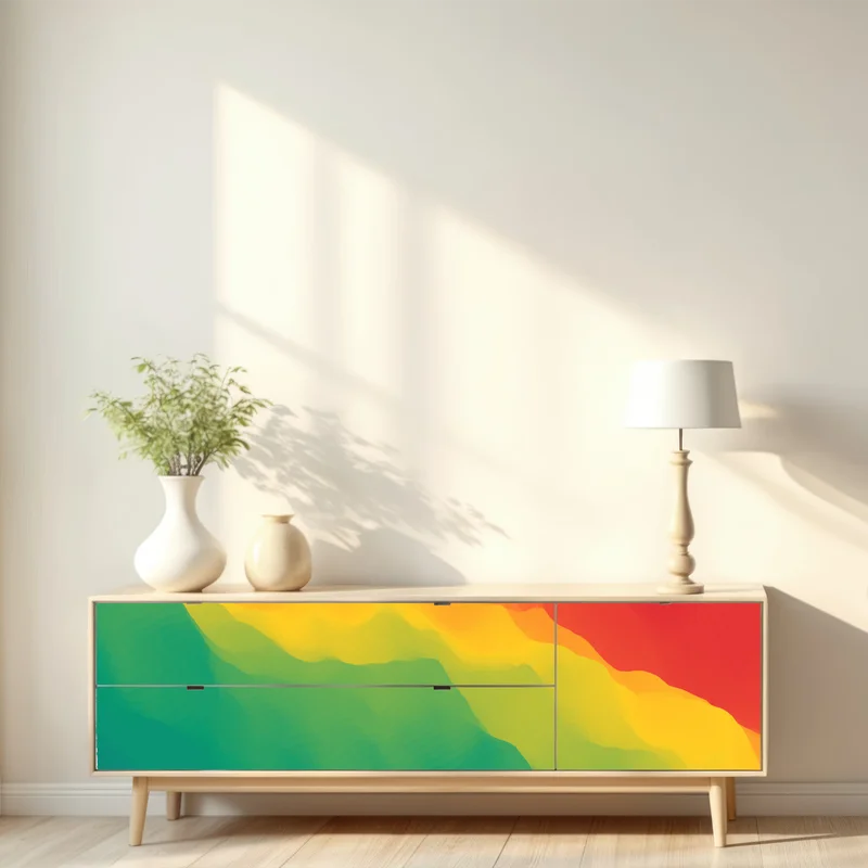 Repositionierbarer Aufkleber kräftiger geschichteter bergverlauf Repositionierbarer Aufkleber kräftiger geschichteter bergverlauf