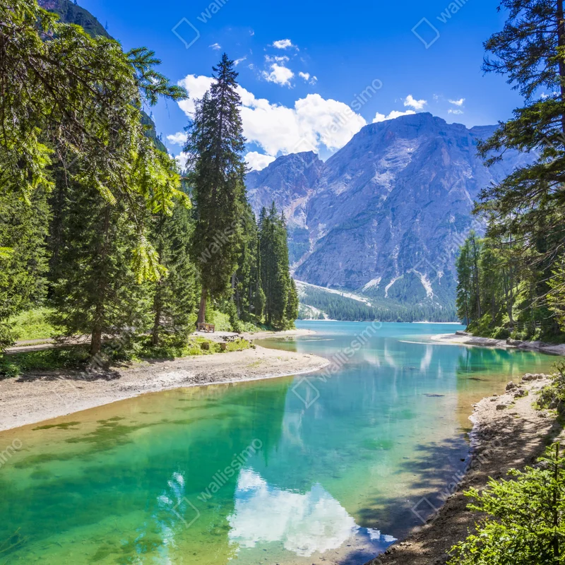 Fototapete Pragser Wildsee türkisblauer bergsee Fototapete Pragser Wildsee türkisblauer bergsee