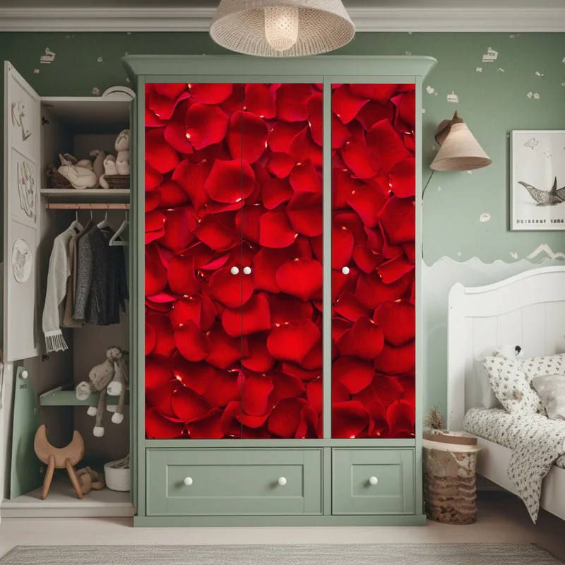 Schrankaufkleber rote rosenblätter hintergrund Schrankaufkleber rote rosenblätter hintergrund