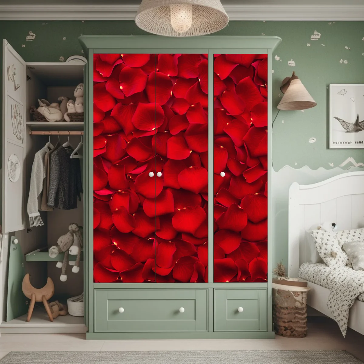 Schrankaufkleber rote rosenblätter hintergrund Schrankaufkleber rote rosenblätter hintergrund