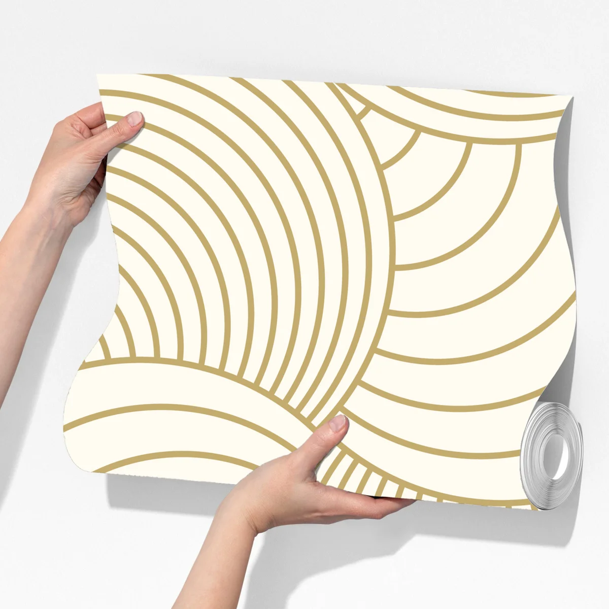 Fototapete goldenes art deco kreismuster Fototapete goldenes art deco kreismuster