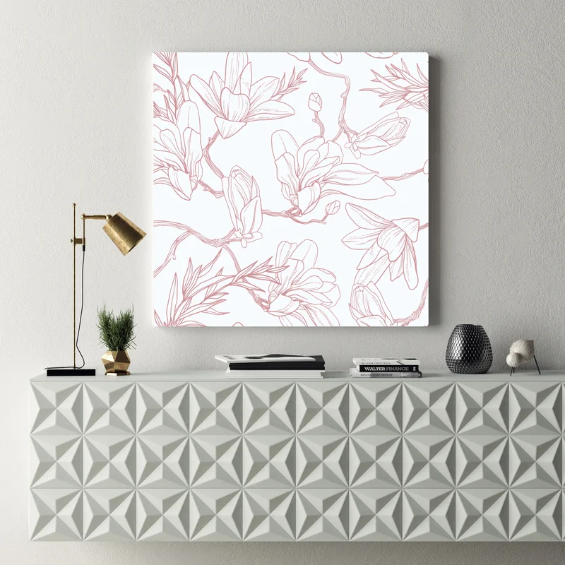 Leinwandbild zartes magnolienmuster in sanftem rosa Leinwandbild zartes magnolienmuster in sanftem rosa