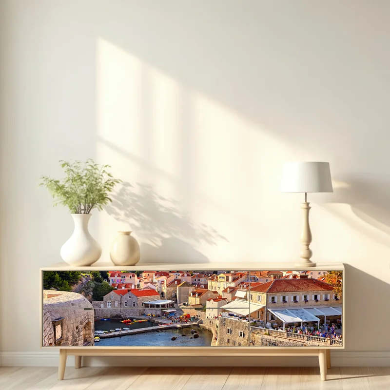 Repositionierbarer Aufkleber Dubrovnik alte stadt am meer Repositionierbarer Aufkleber Dubrovnik alte stadt am meer