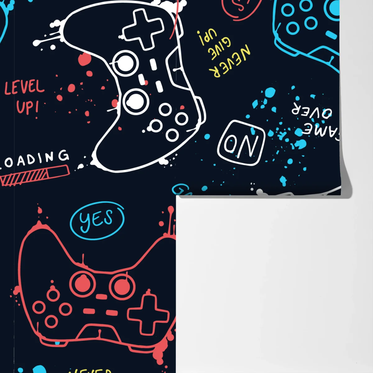 Fototapete buntes gamepad-muster Fototapete buntes gamepad-muster