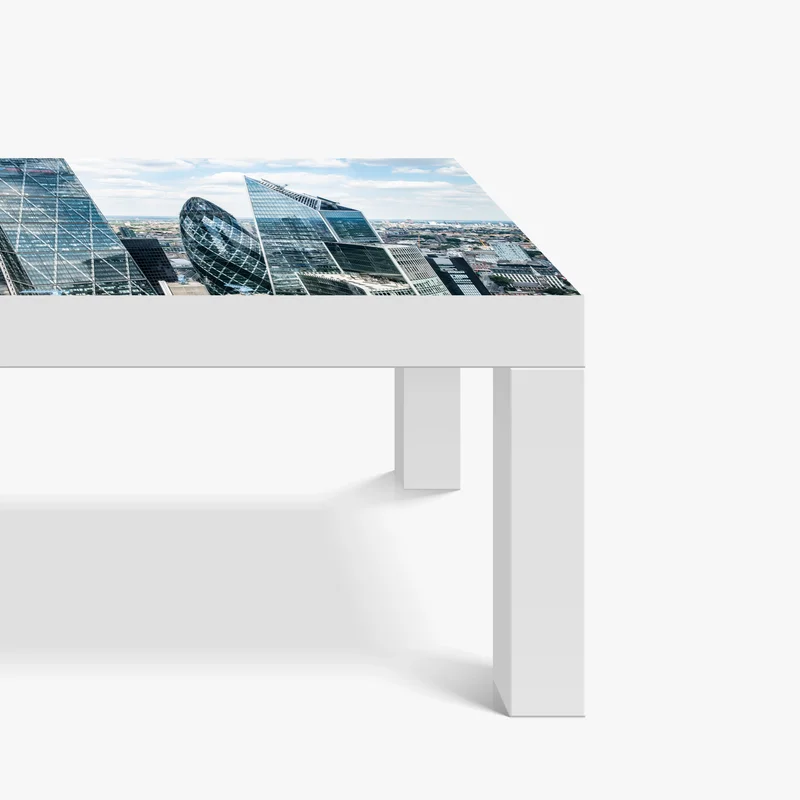 Tischaufkleber und Schreibtischaufkleber moderne London skyline mit gläsernen wolkenkratzern