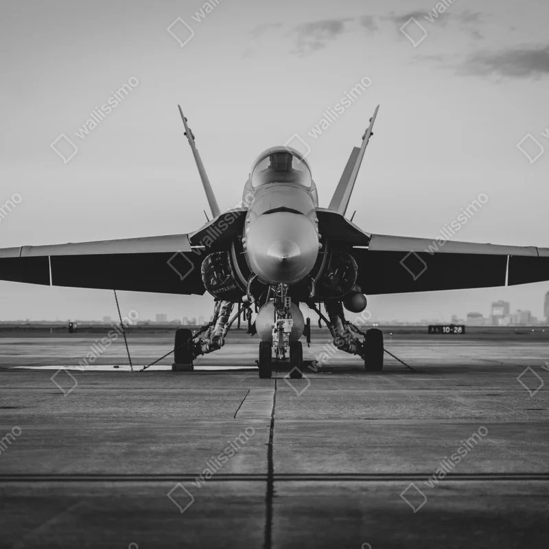 Fototapete kampfflugzeug auf der startbahn Fototapete kampfflugzeug auf der startbahn