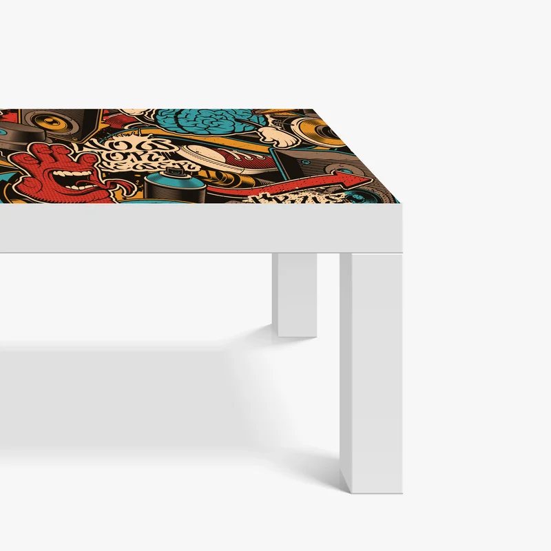 Tischaufkleber und Schreibtischaufkleber urbanes graffiti pop-art collage