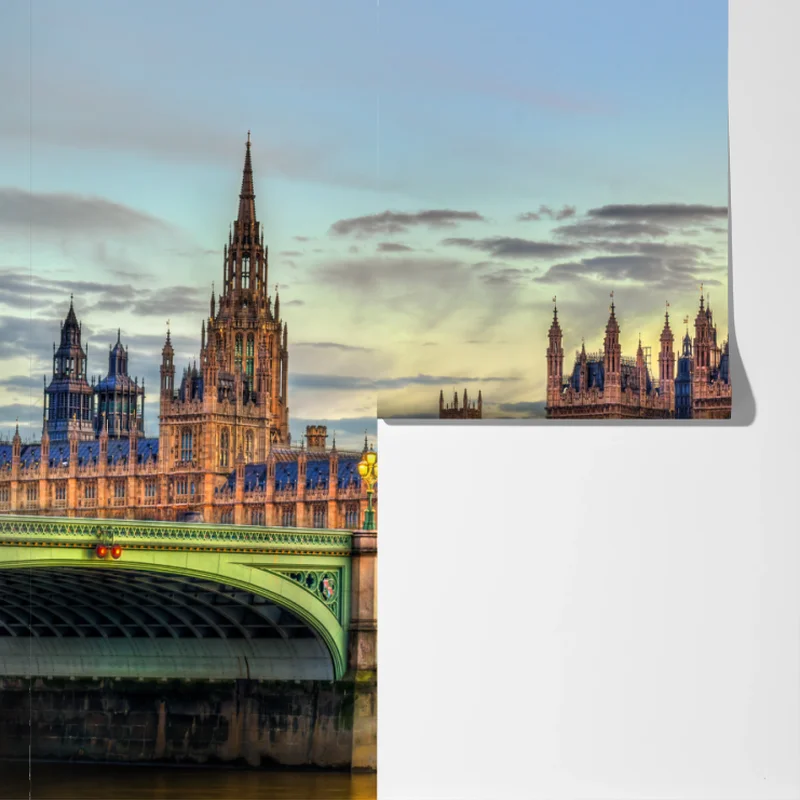 Fototapeta zachód słońca nad Londynem: Big Ben i Pałac Westminsterski Fototapeta zachód słońca nad Londynem: Big Ben i Pałac Westminsterski