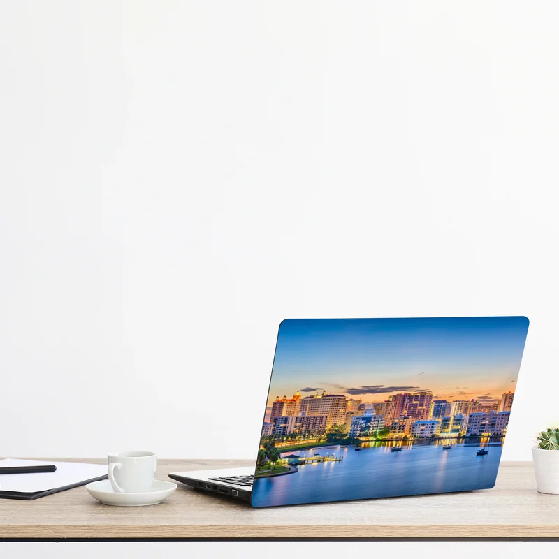 Naklejka na laptopa Sarasota o świcie nad zatoką