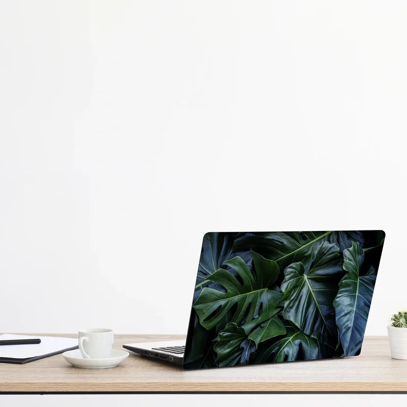 Laptop-Aufkleber üppige tropische monstera-blätter Laptop-Aufkleber üppige tropische monstera-blätter