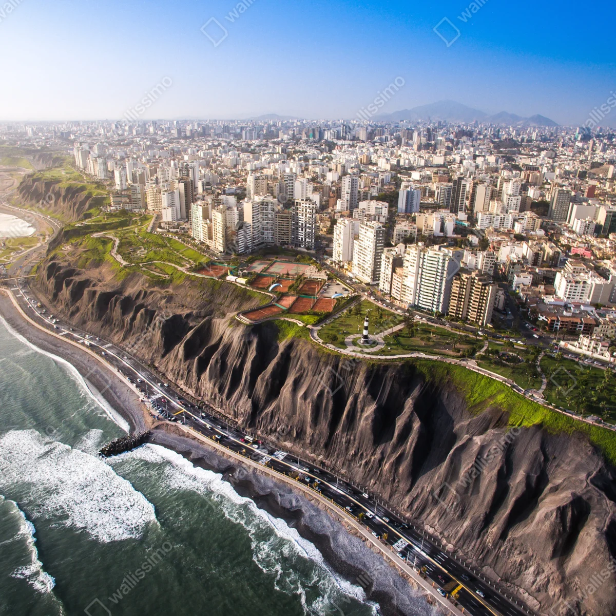 Fototapete panorama der küste Miraflores, Lima Fototapete panorama der küste Miraflores, Lima