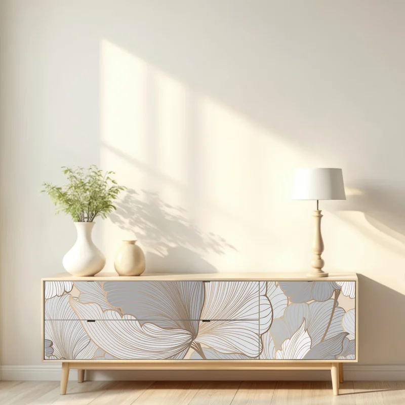 Repositionierbarer Aufkleber zartes pastell blumenmuster