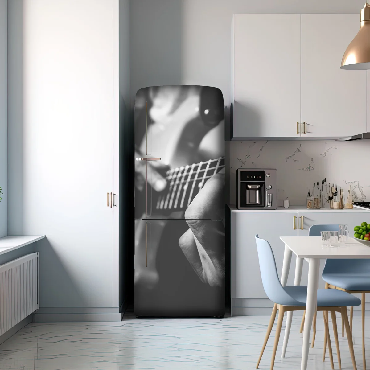 Kühlschrankaufkleber monochrome gitarre nahaufnahme Kühlschrankaufkleber monochrome gitarre nahaufnahme