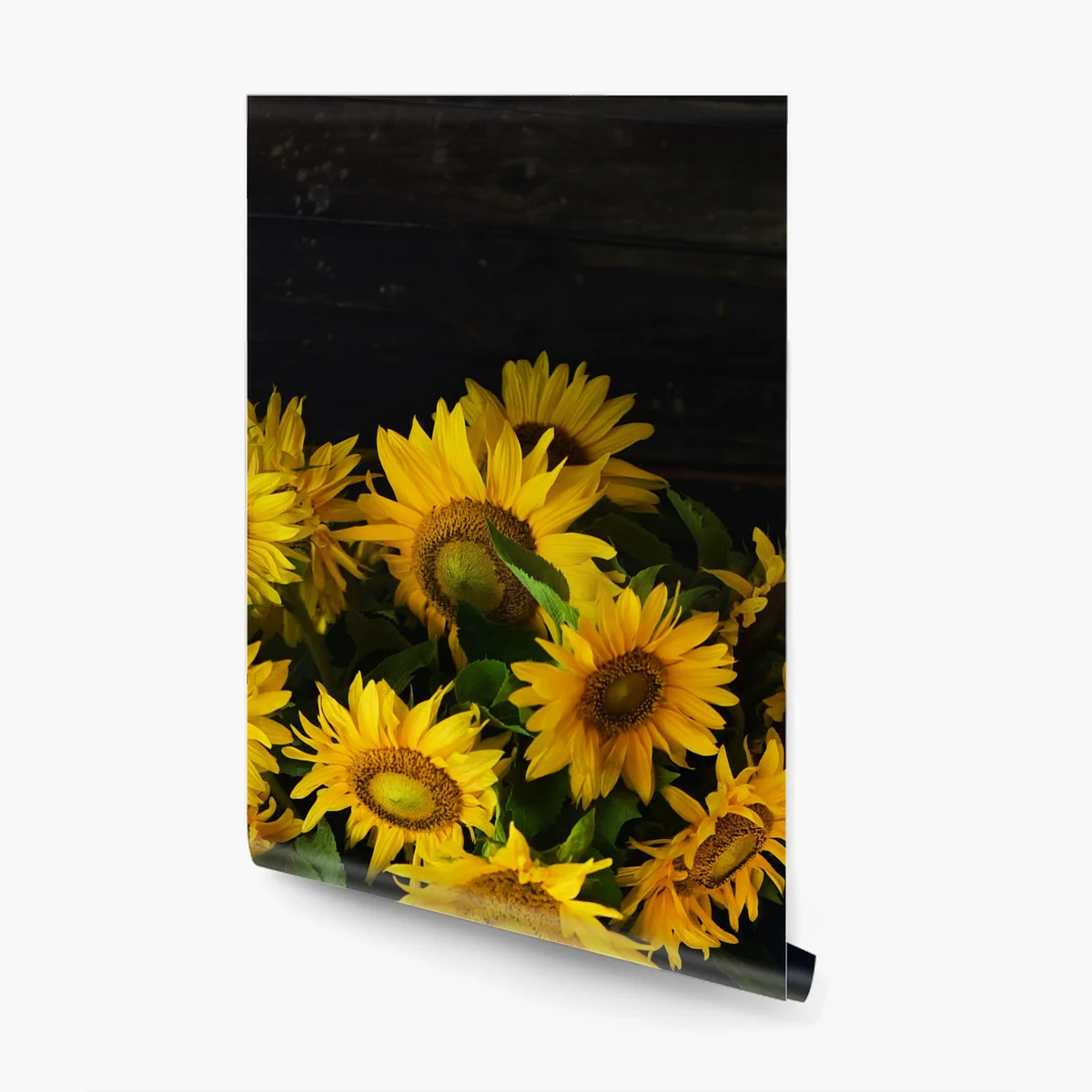 Fototapete leuchtender sonnenblumenstrauß auf vintage-hocker Fototapete leuchtender sonnenblumenstrauß auf vintage-hocker