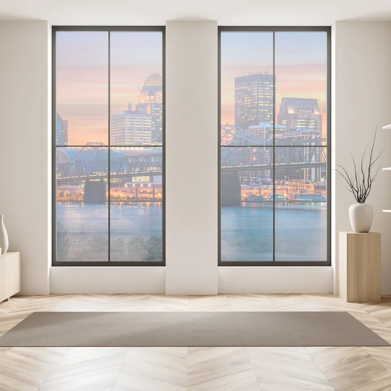 Fensteraufkleber Louisville skyline bei sonnenuntergang Fensteraufkleber Louisville skyline bei sonnenuntergang