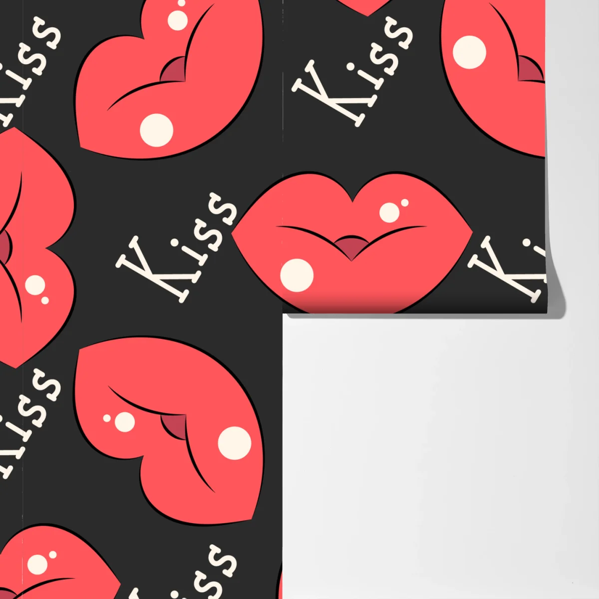 Fototapeta zabawny wzór różowych ust Fototapeta zabawny wzór różowych ust