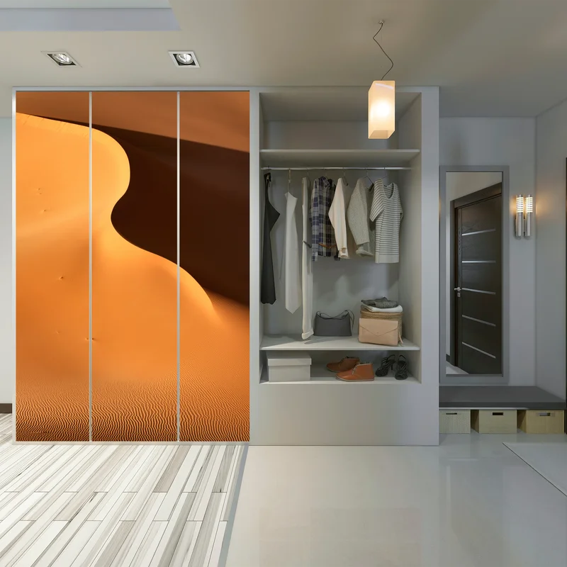 Schrankaufkleber goldene dünenkurven