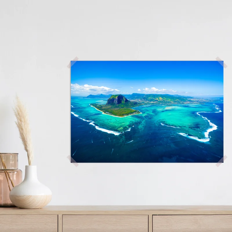 Poster panorama Le Morne über der lagune von Mauritius Poster panorama Le Morne über der lagune von Mauritius