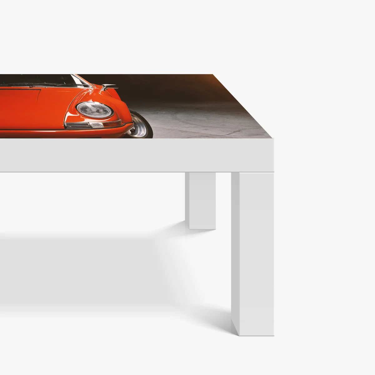 Tischaufkleber und Schreibtischaufkleber roter oldtimer sportwagen nahaufnahme Tischaufkleber und Schreibtischaufkleber roter oldtimer sportwagen nahaufnahme