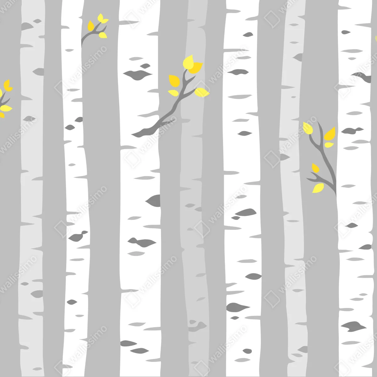 Leinwandbild skandinavischer birkenwald Leinwandbild skandinavischer birkenwald