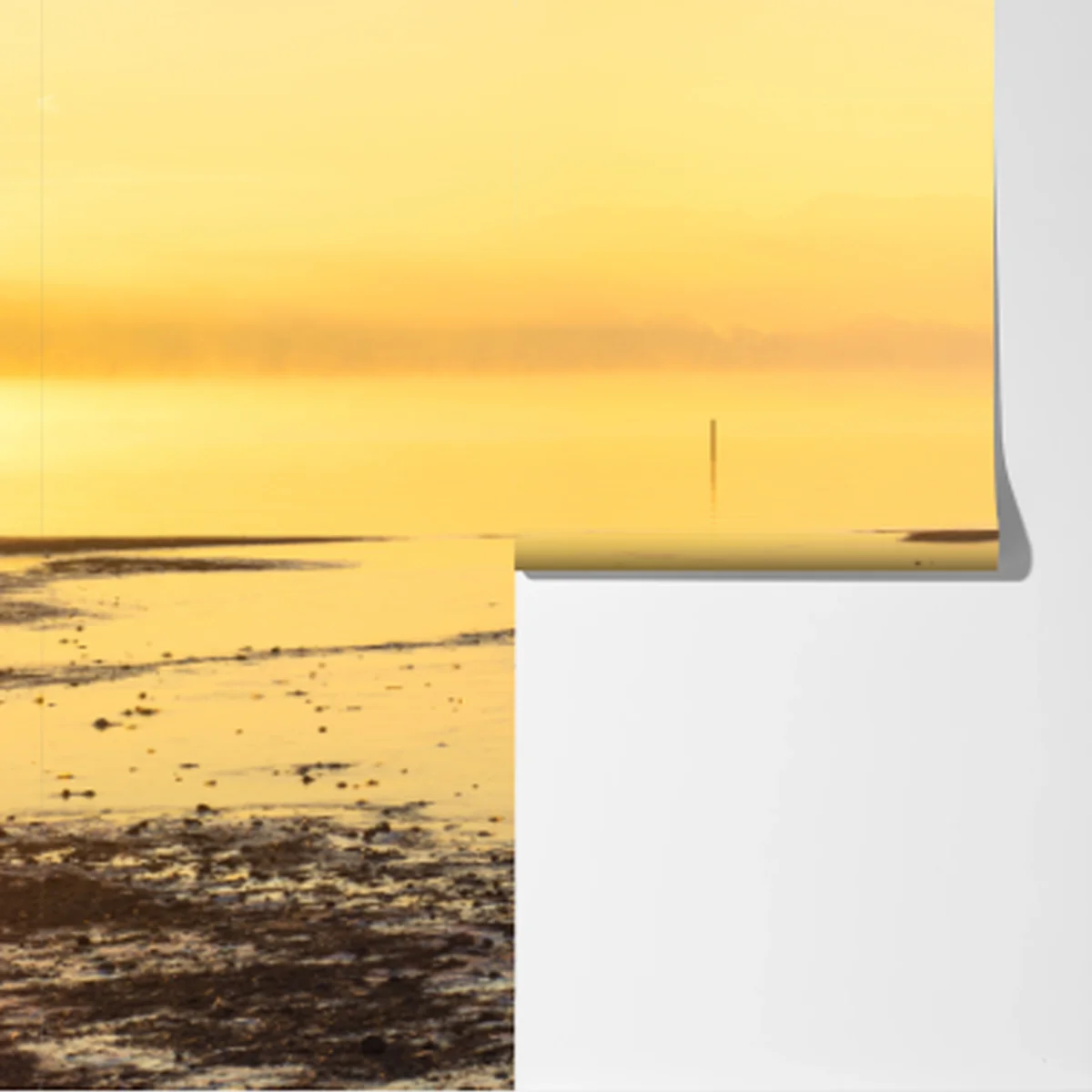 Fototapeta mglisty wschód nad drewnianym molo Fototapeta mglisty wschód nad drewnianym molo