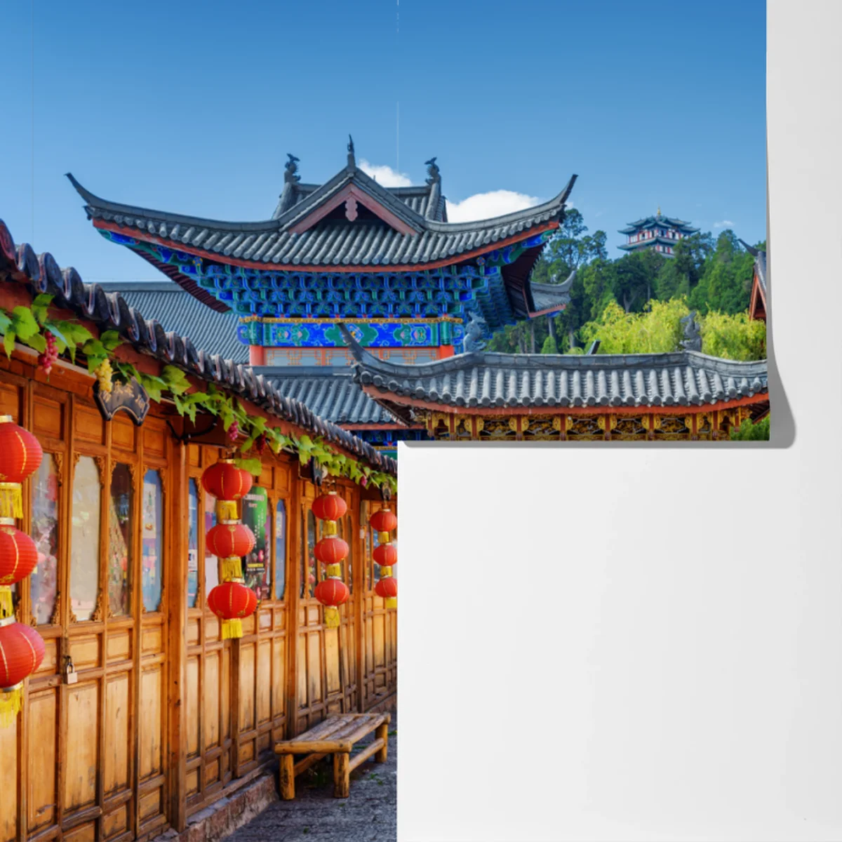Fototapeta Lijiang stara ulica z lampionami Fototapeta Lijiang stara ulica z lampionami