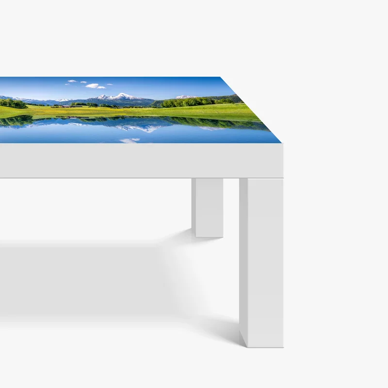 Tischaufkleber und Schreibtischaufkleber alpenpanorama mit spiegelung im see Tischaufkleber und Schreibtischaufkleber alpenpanorama mit spiegelung im see