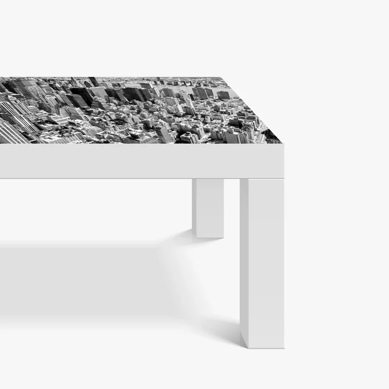 Tischaufkleber und Schreibtischaufkleber luftaufnahme der skyline von Manhattan in schwarzweiß