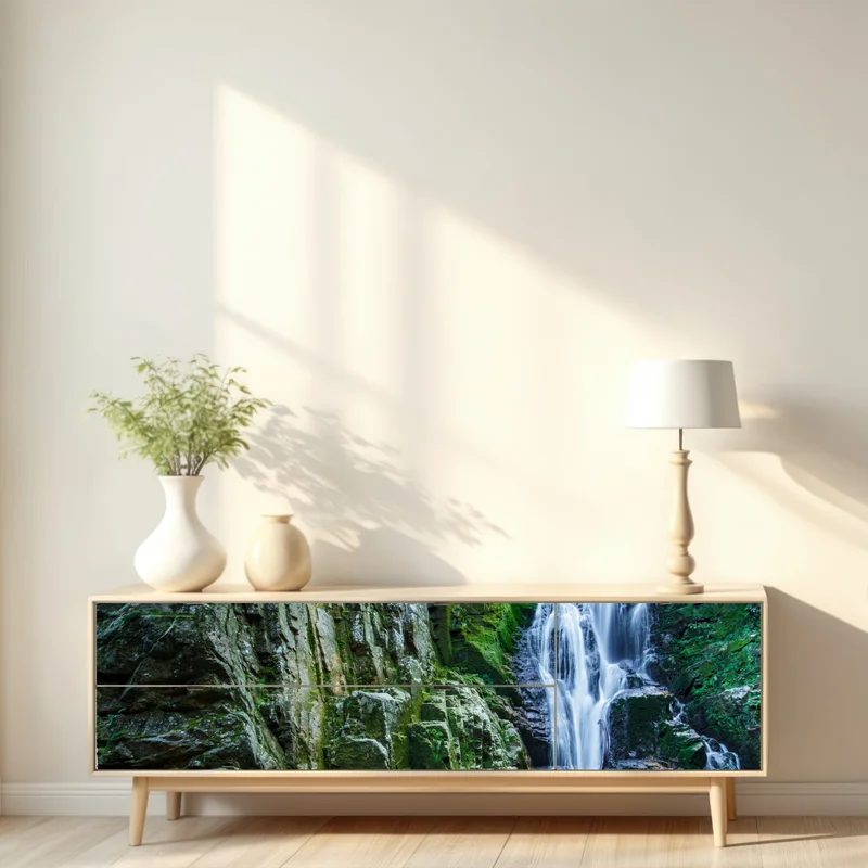 Repositionierbarer Aufkleber wasserfall Kamienczyk im Karkonosze Repositionierbarer Aufkleber wasserfall Kamienczyk im Karkonosze