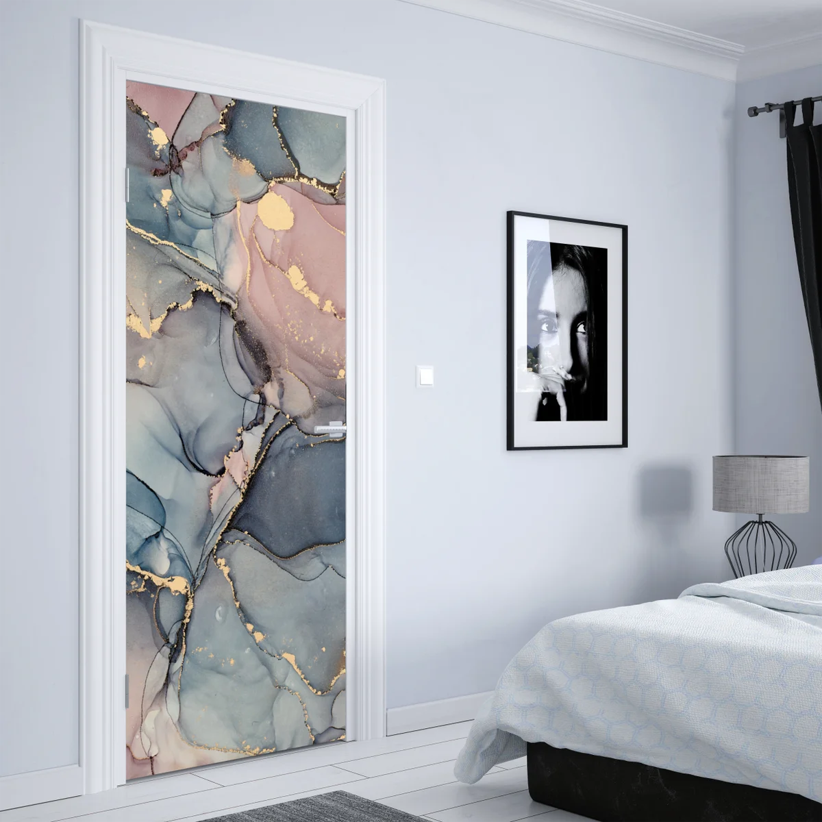 Türaufkleber zarte pastell-flüssigmarmor mit goldadern • Türaufkleber bei Wallnifity® Türaufkleber zarte pastell-flüssigmarmor mit goldadern • Türaufkleber bei Wallnifity®