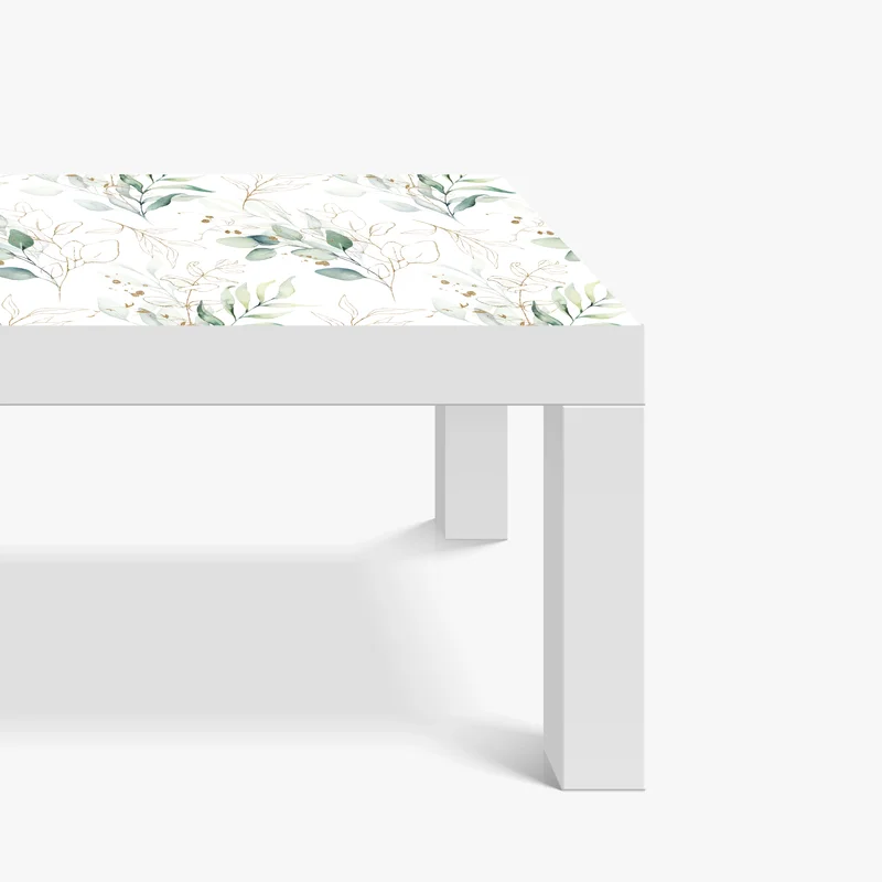 Tischaufkleber und Schreibtischaufkleber sanftes eukalyptus aquarellmuster Tischaufkleber und Schreibtischaufkleber sanftes eukalyptus aquarellmuster