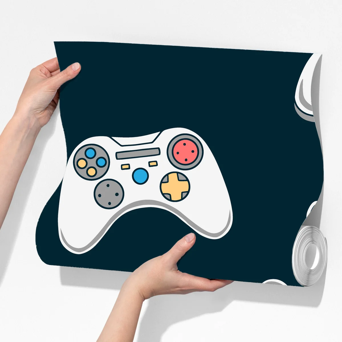 Fototapete retro-muster mit gamepads Fototapete retro-muster mit gamepads