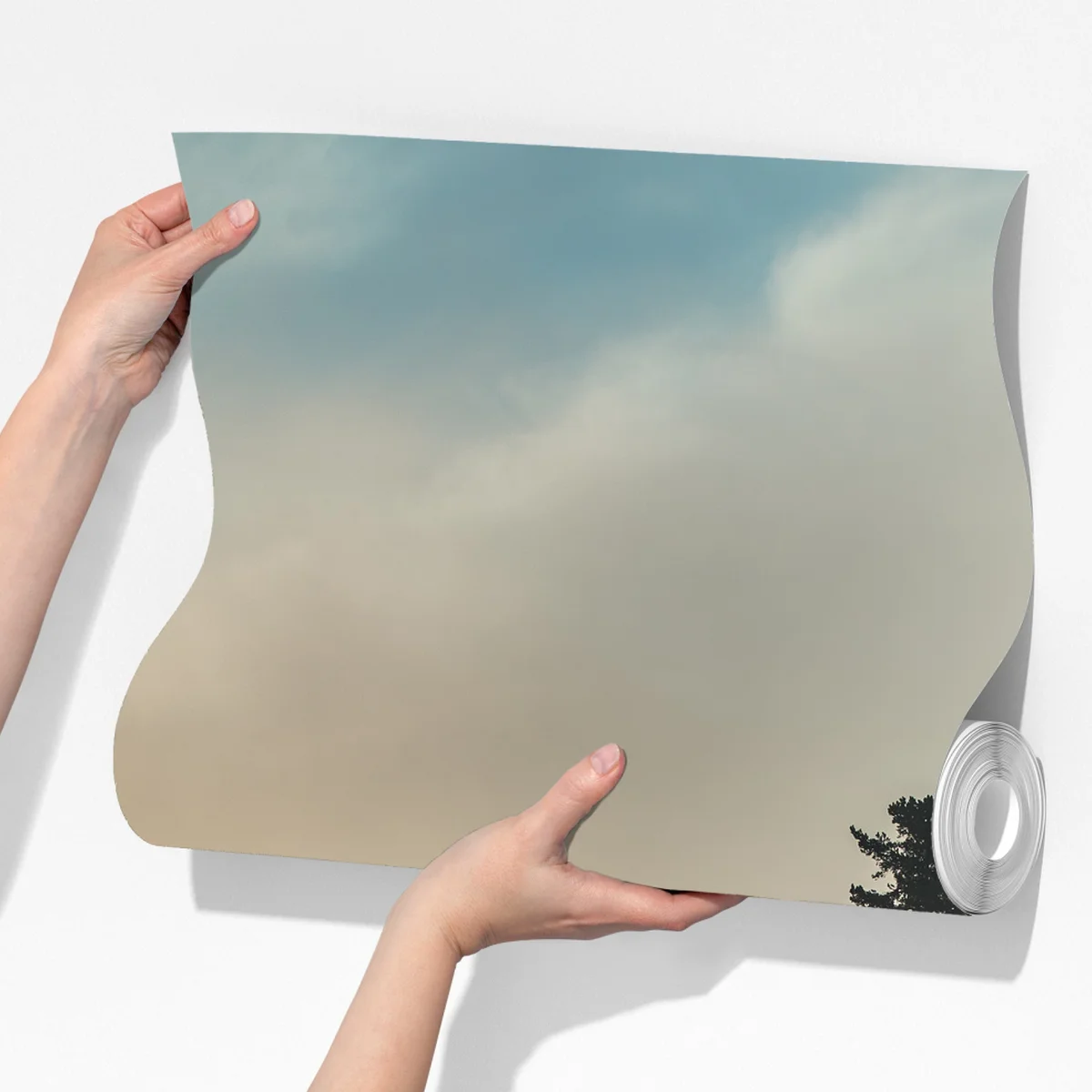 Fototapete nebliger sonnenaufgang über waldsee Fototapete nebliger sonnenaufgang über waldsee