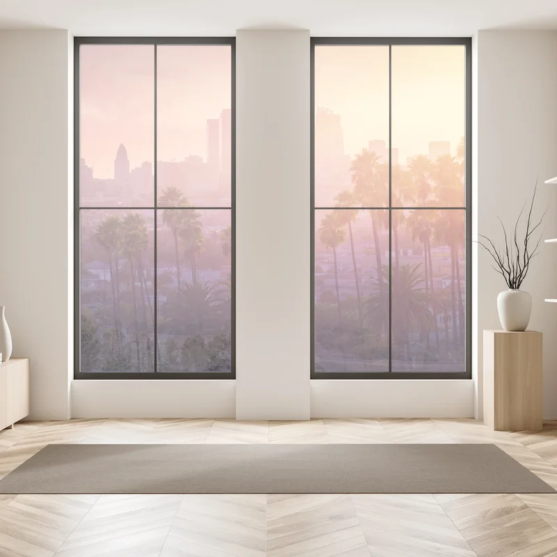 Fensteraufkleber Los Angeles goldener sonnenuntergang über der skyline