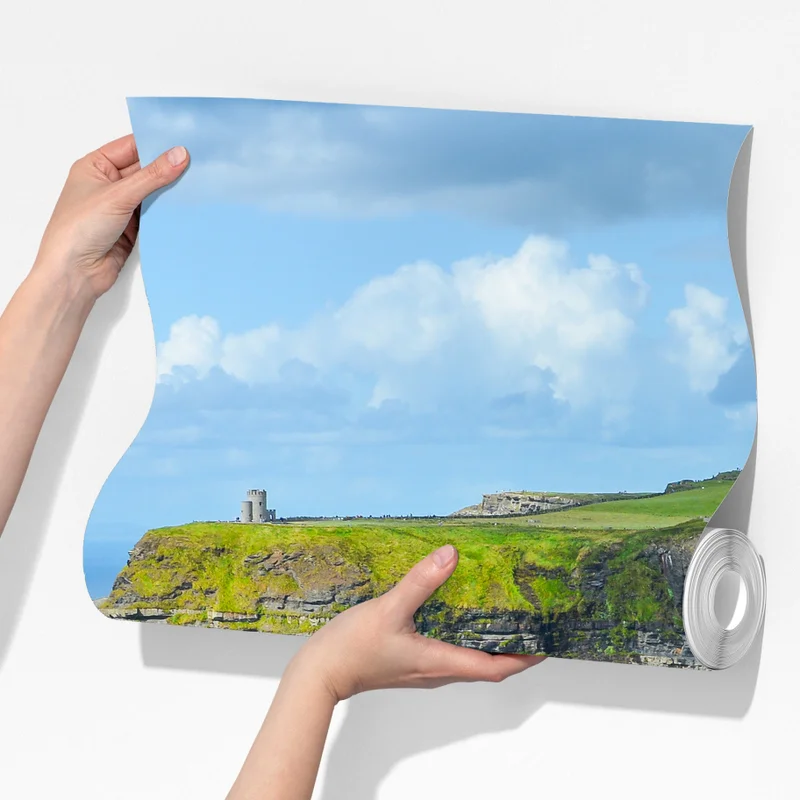 Fototapete dramatische küstenklippen mit meerblick Fototapete dramatische küstenklippen mit meerblick