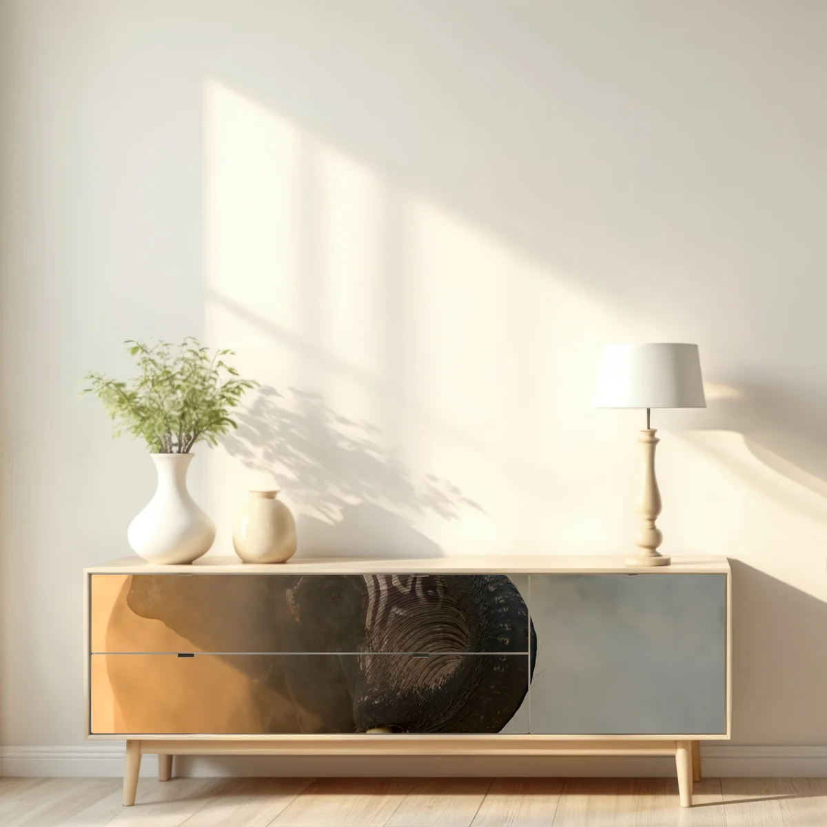 Repositionierbarer Aufkleber majestätischer Thai-elefant mit stoßzähnen Repositionierbarer Aufkleber majestätischer Thai-elefant mit stoßzähnen