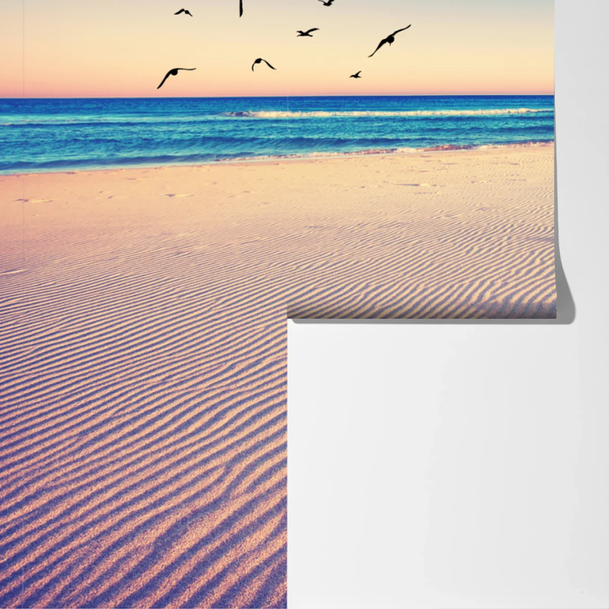 Fototapeta magiczne odciski na letniej plaży Fototapeta magiczne odciski na letniej plaży