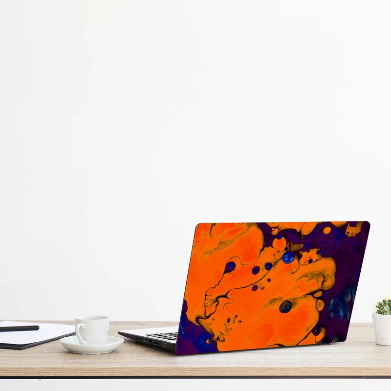 Naklejka na laptopa intensywny pomarańczowy przepływ