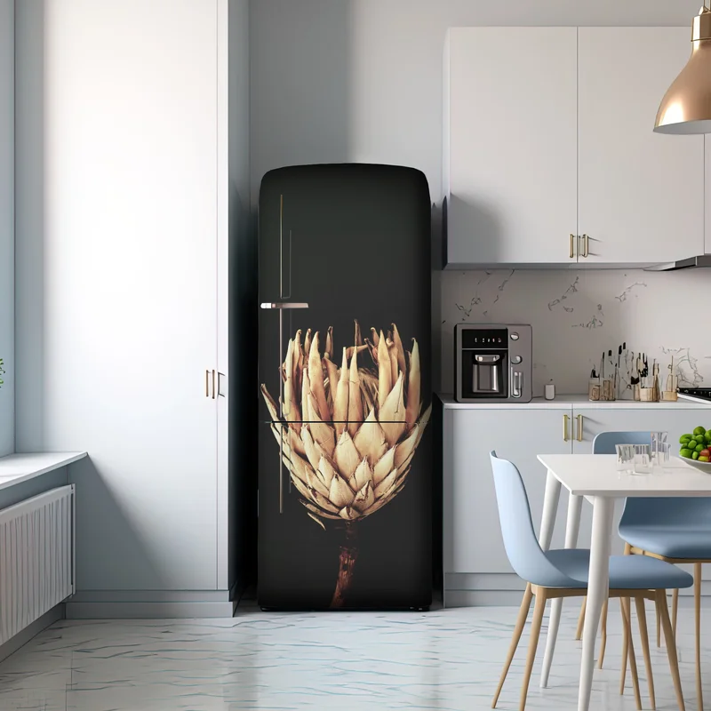 Kühlschrankaufkleber getrocknete protea in sepia