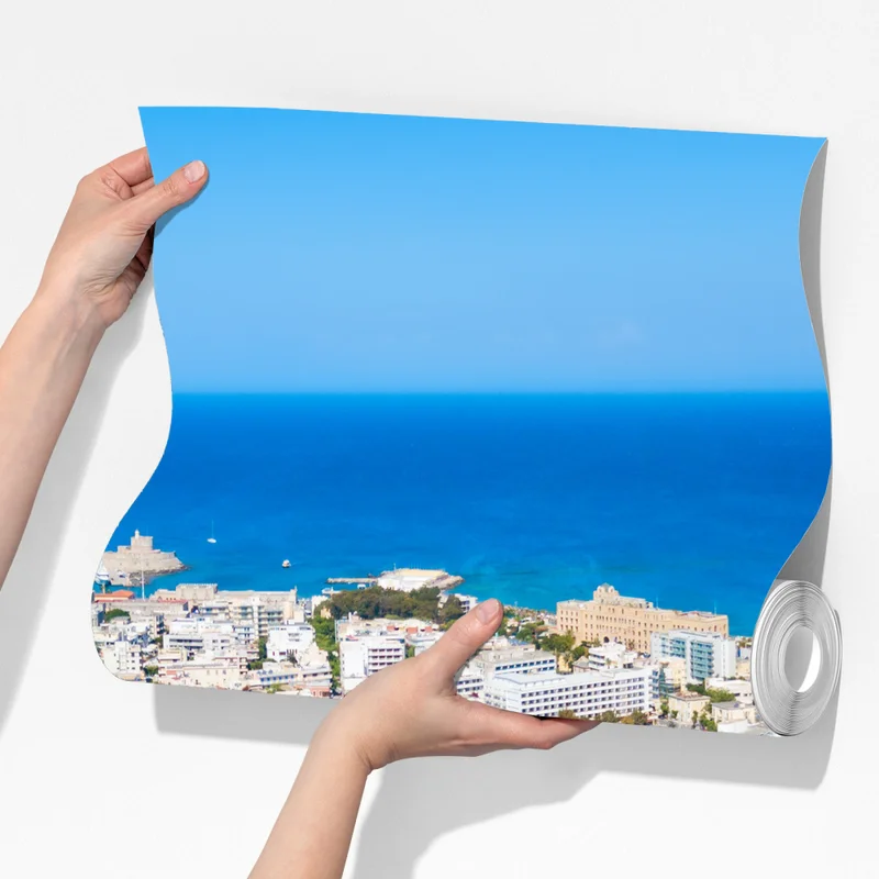 Fototapeta panorama lotnicza wybrzeża Rodos Fototapeta panorama lotnicza wybrzeża Rodos