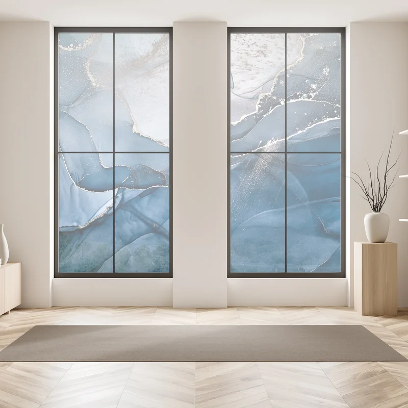 Fensteraufkleber tiefblauer marmor abstrakt Fensteraufkleber tiefblauer marmor abstrakt