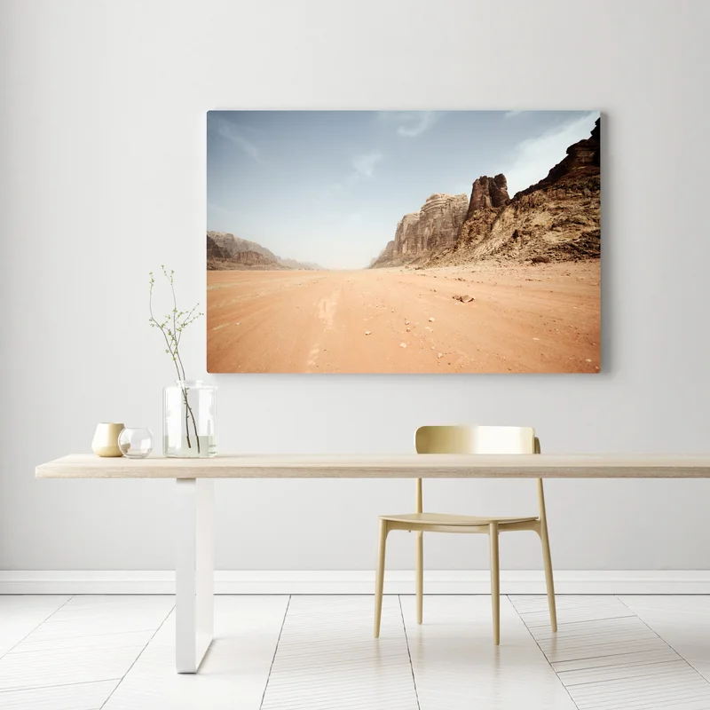 Leinwandbild weites wüstenpanorama in Wadi Rum, Jordanien Leinwandbild weites wüstenpanorama in Wadi Rum, Jordanien