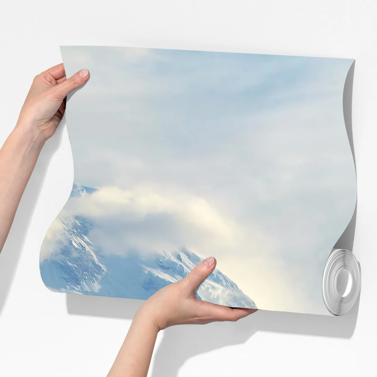 Fototapete majestätischer schneebedeckter berggipfel Fototapete majestätischer schneebedeckter berggipfel