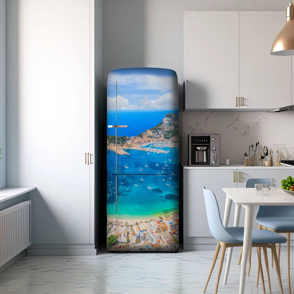 Kühlschrankaufkleber luftaufnahme der bucht von Port de Sóller Kühlschrankaufkleber luftaufnahme der bucht von Port de Sóller