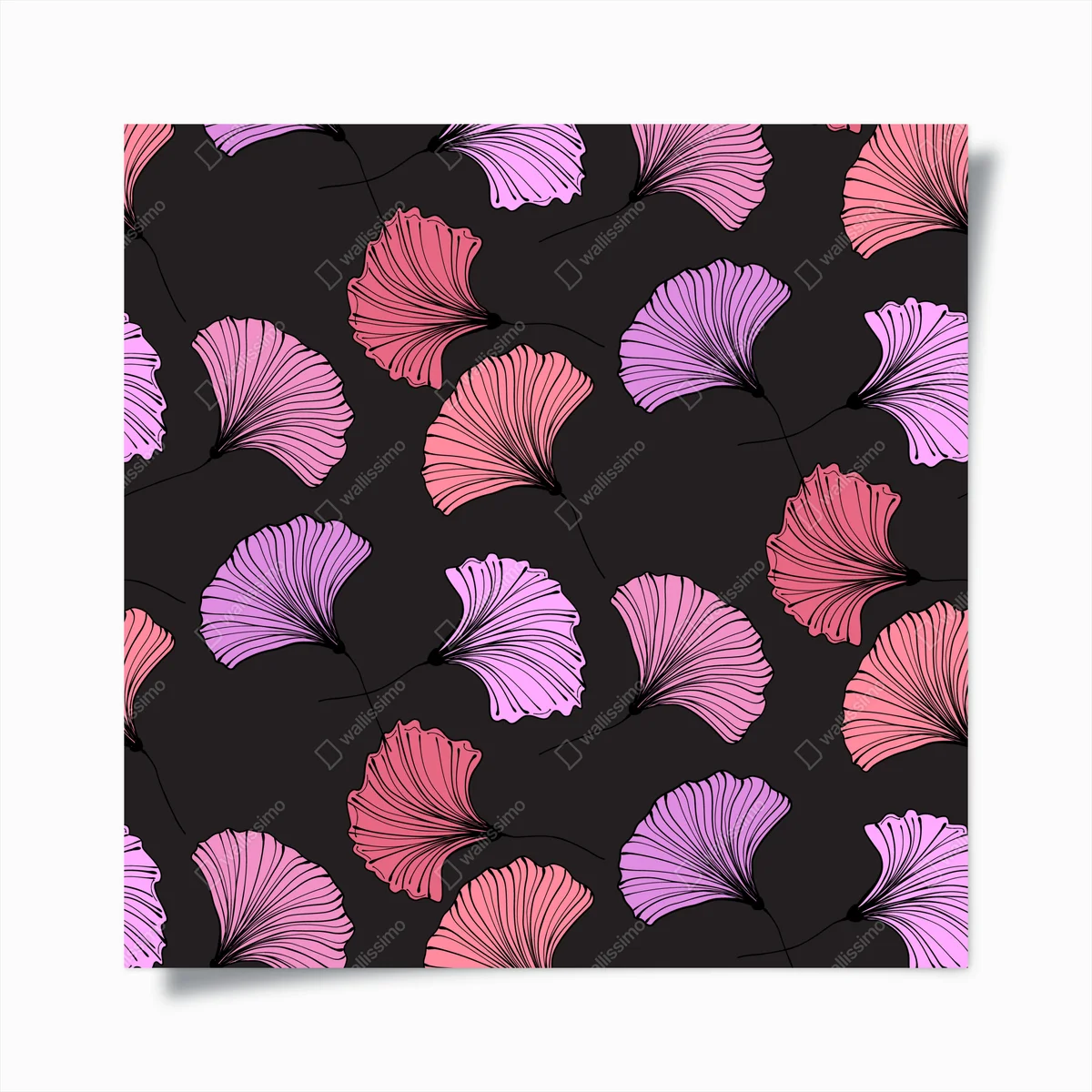 Poster rosa und lila ginkgoblatt muster • Poster bei Wallnifity® Poster rosa und lila ginkgoblatt muster • Poster bei Wallnifity®