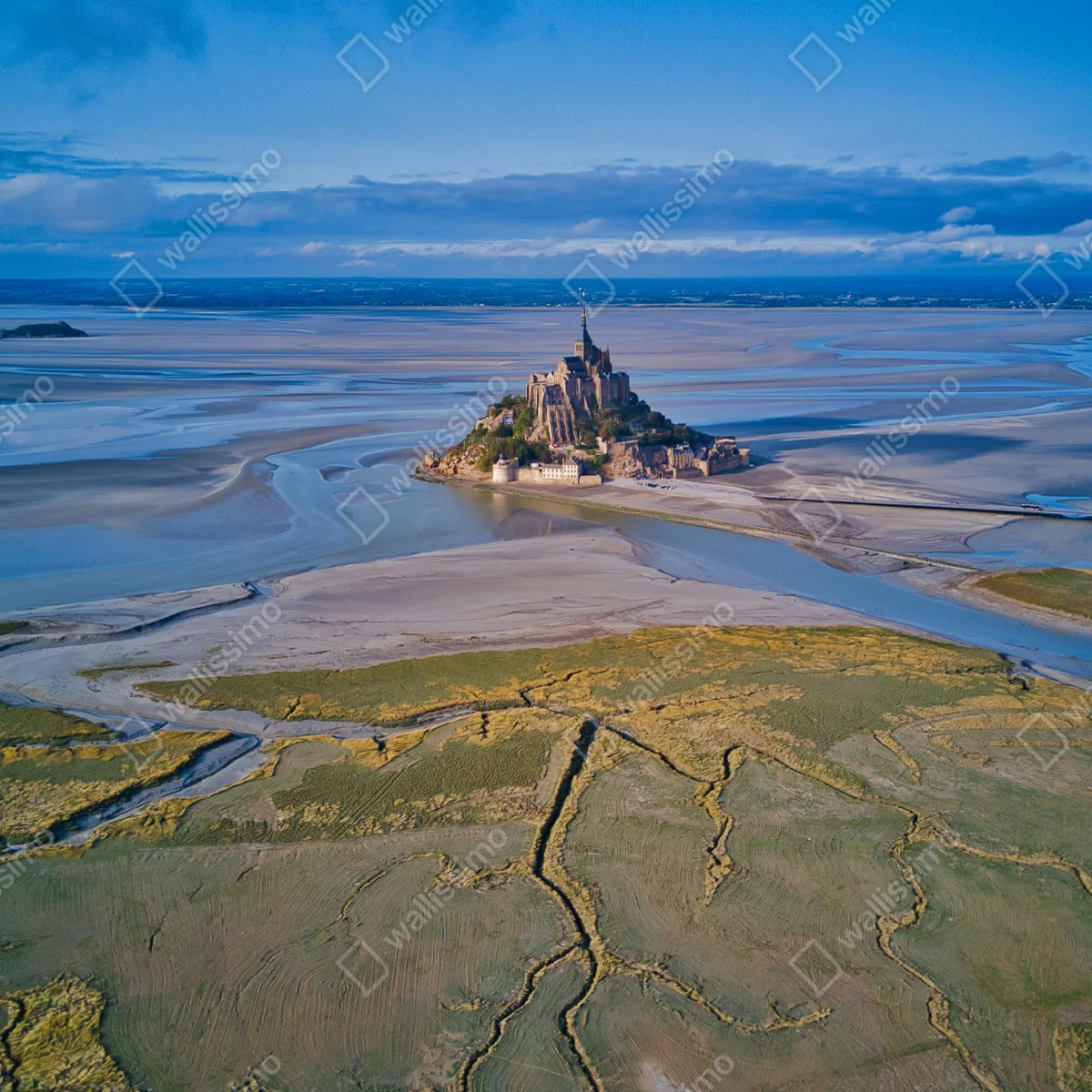 Fototapete Mont Saint-Michel luftaufnahme Fototapete Mont Saint-Michel luftaufnahme