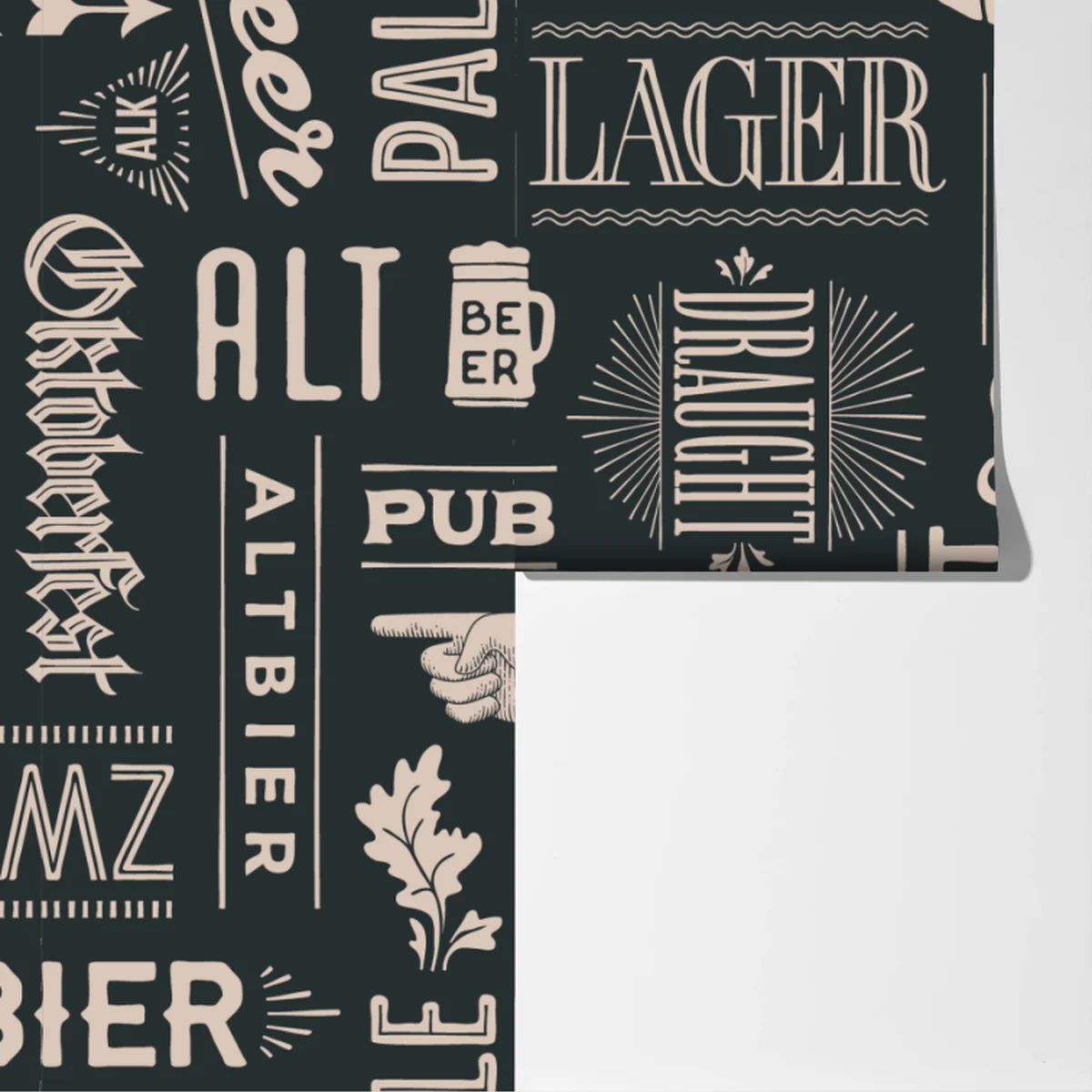 Fototapeta vintage kolaż etykiet piwnych Fototapeta vintage kolaż etykiet piwnych