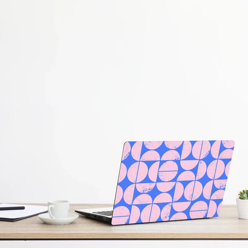 Naklejka na laptopa pastelowy geometryczny wzór z kołami Naklejka na laptopa pastelowy geometryczny wzór z kołami