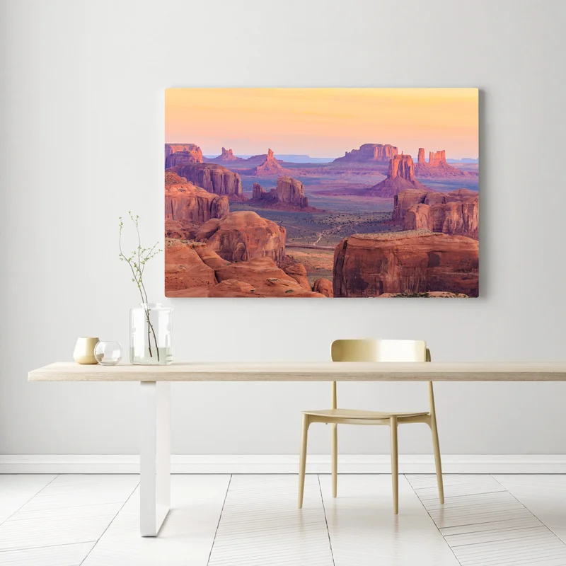 Leinwandbild Monument Valley wüsten sonnenuntergang panorama Leinwandbild Monument Valley wüsten sonnenuntergang panorama