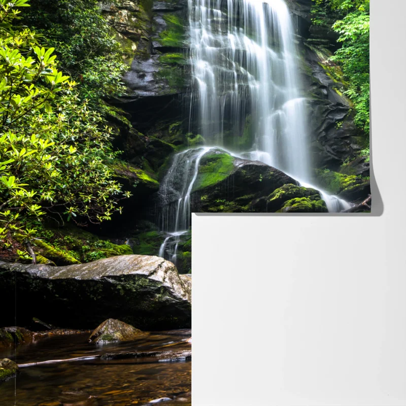 Fototapete ruhiger wasserfall im wald Fototapete ruhiger wasserfall im wald